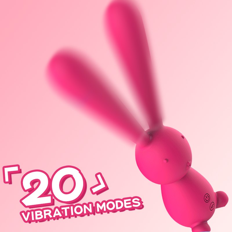 Rose red silicone rabbit g-spot vibrator, photo 3