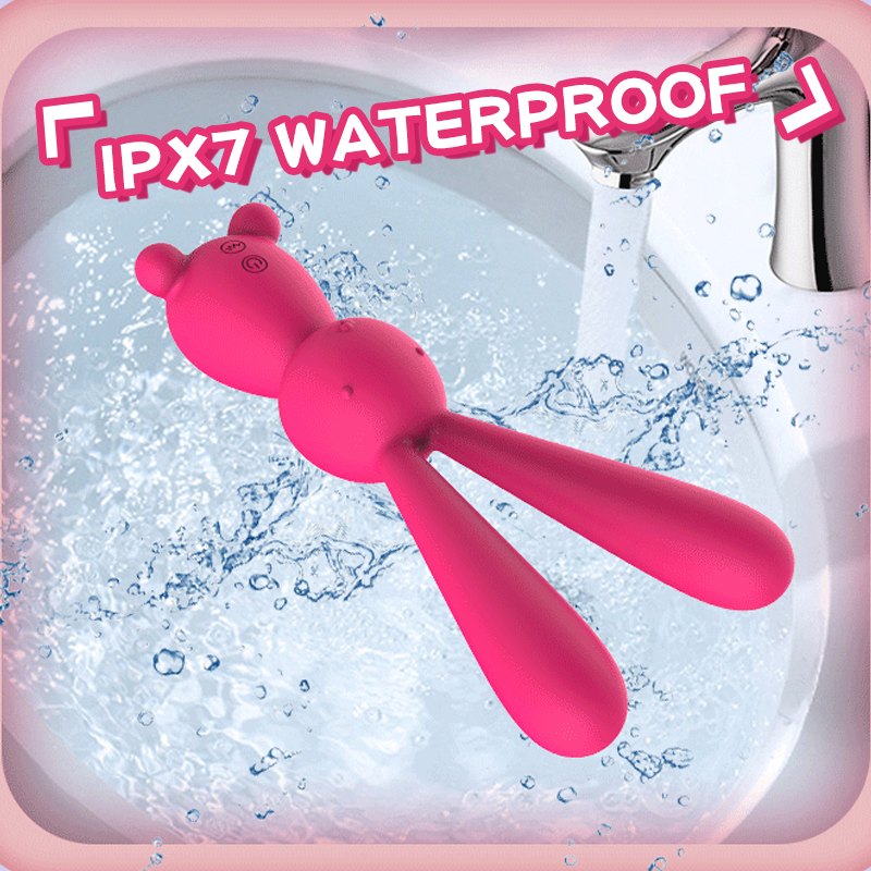 Rose red silicone rabbit g-spot vibrator, photo 5