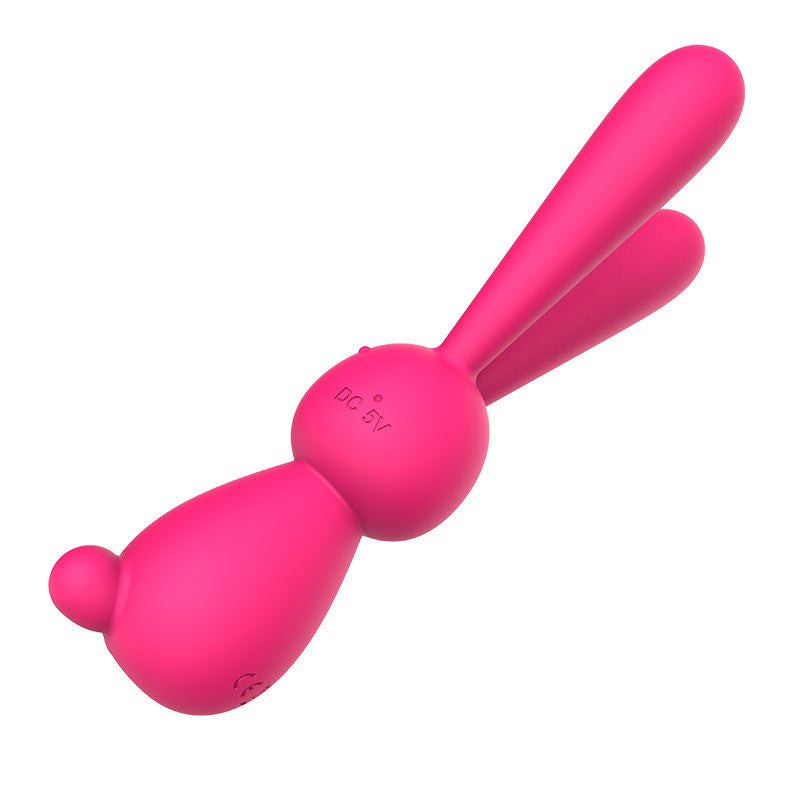 Rose red silicone rabbit g-spot vibrator, photo 7