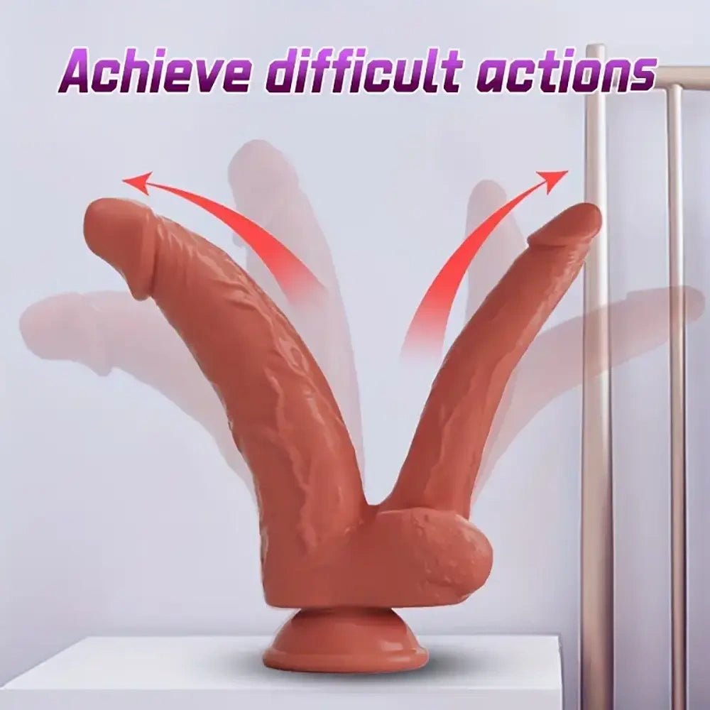 Flesh tone flexible double ended dildo, photo 2