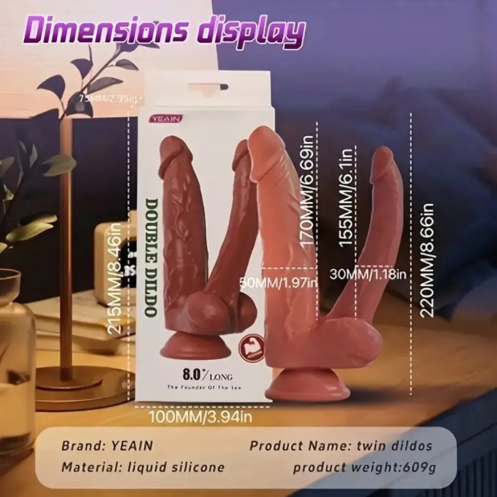 Flesh tone flexible double ended dildo, photo 5