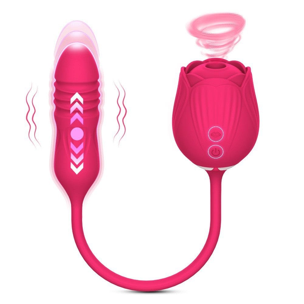 Pink rose dual-end suction vibrator, photo 5