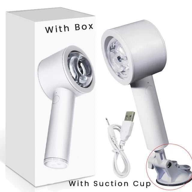 White dual-end telescopic handheld male masturbator, photo 2