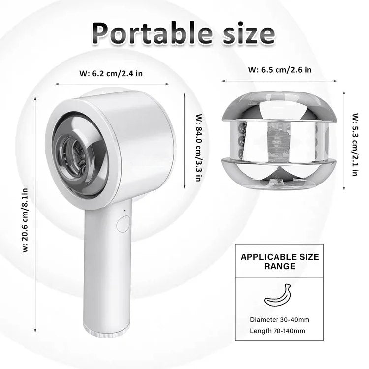 White dual-end telescopic handheld male masturbator, photo 4