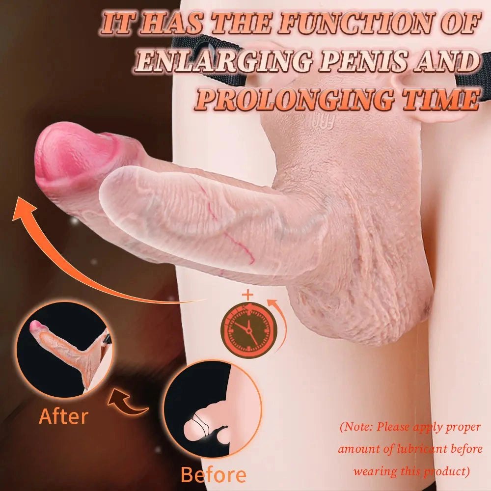 Flesh tone realistic dildo with dual foot base, photo 10