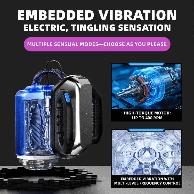 Blue turbo suction male masturbator, photo 2
