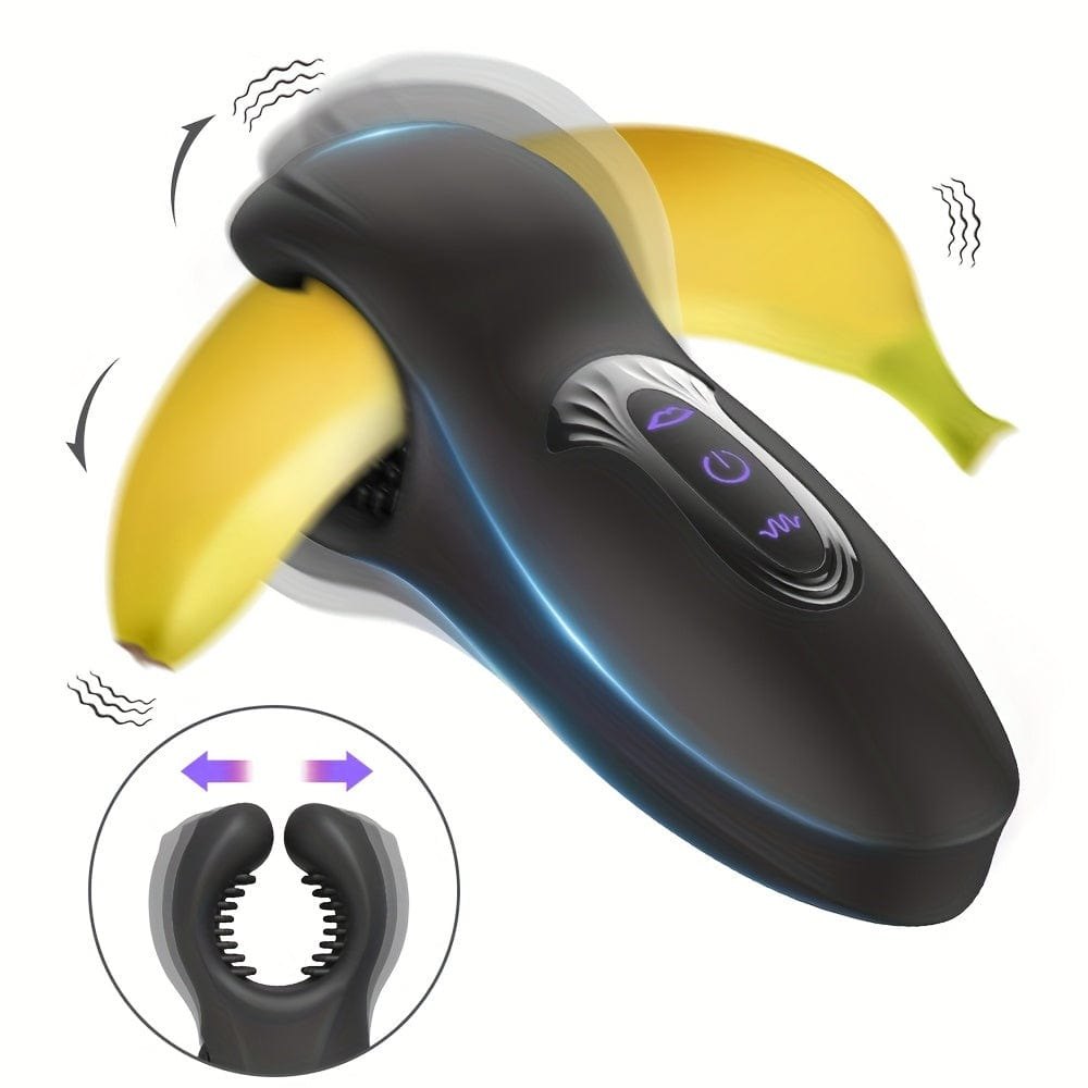 Dual-head plier shape silicone male masturbator with bite and vibration modes, photo 1