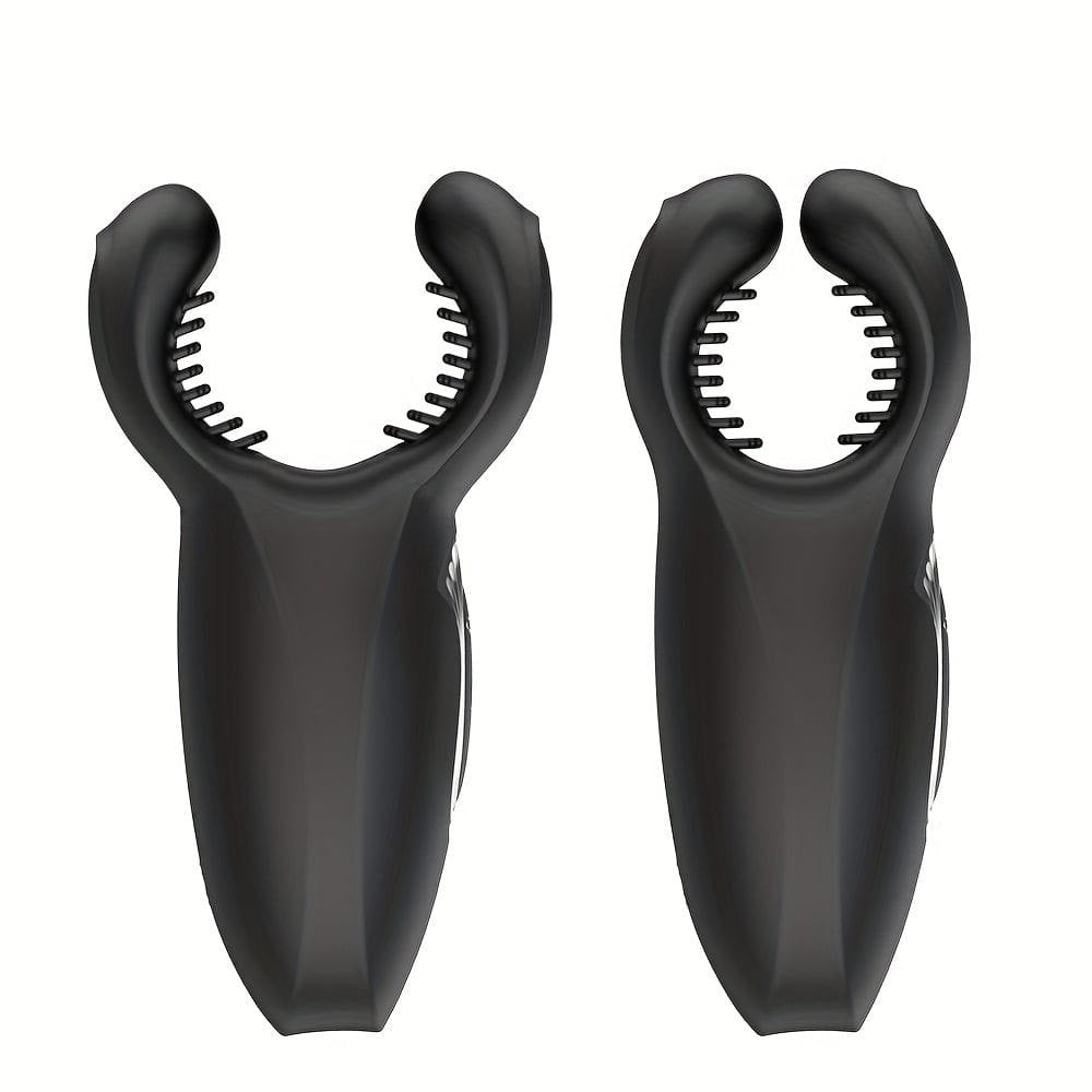 Dual-head plier shape silicone male masturbator with bite and vibration modes, photo 7