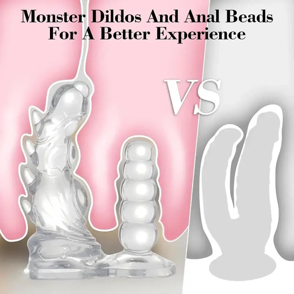 Clear tpe monster knot dildo, photo 4