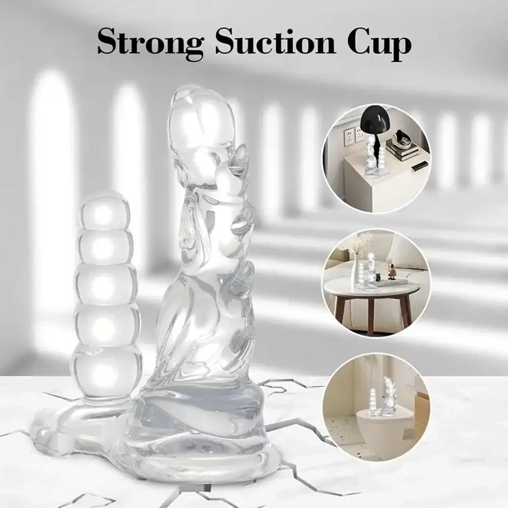 Clear tpe monster knot dildo, photo 5