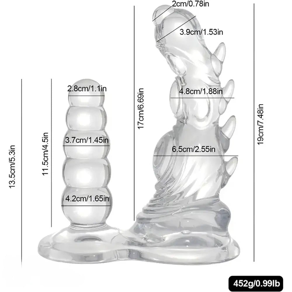 Clear tpe monster knot dildo, photo 7
