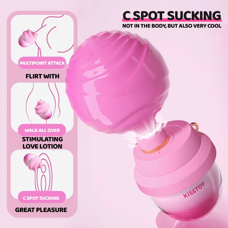 Pink jar shaped external clit suction stimulator, photo 3