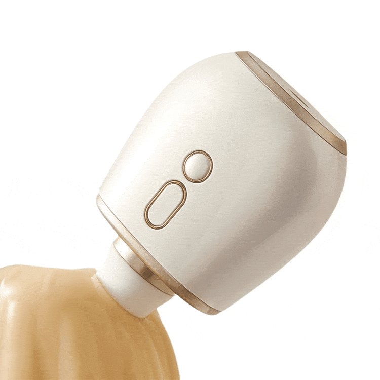 White and gold perfume bottle clit suction vibrator, photo 1