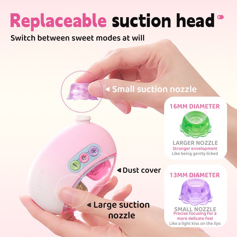 Pink dual head clitoral suction vibrator, photo 4