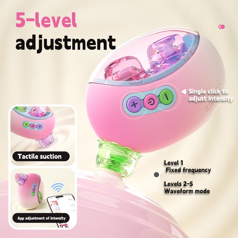 Pink dual head clitoral suction vibrator, photo 5
