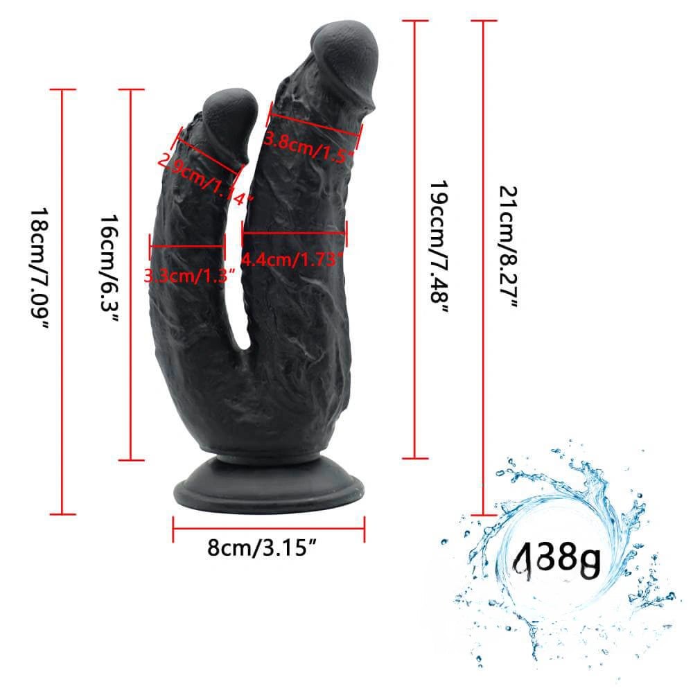 Dual head double dildo with suction cup, photo 2