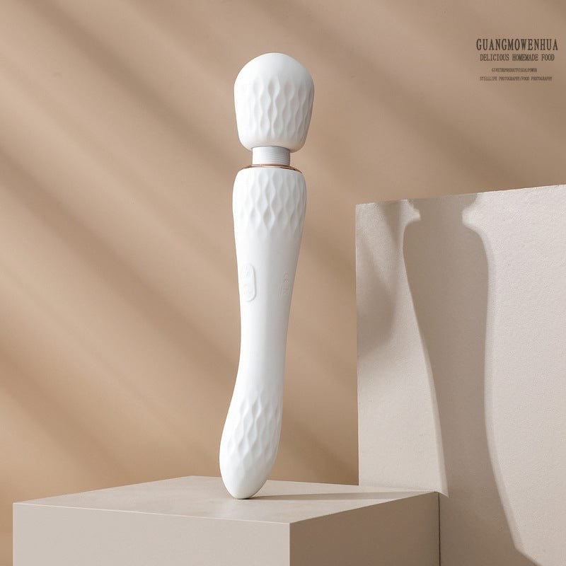White dual-head wand massager, photo 4