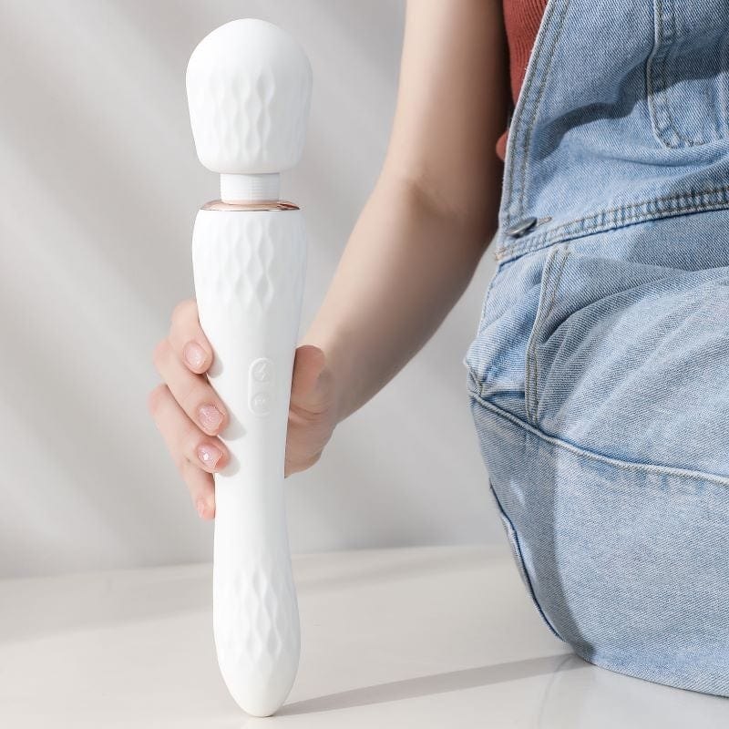 White dual-head wand massager, photo 6
