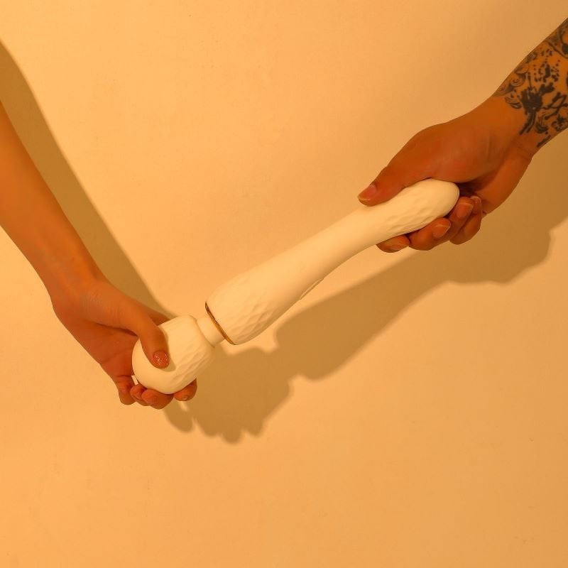 White dual-head wand massager, photo 7