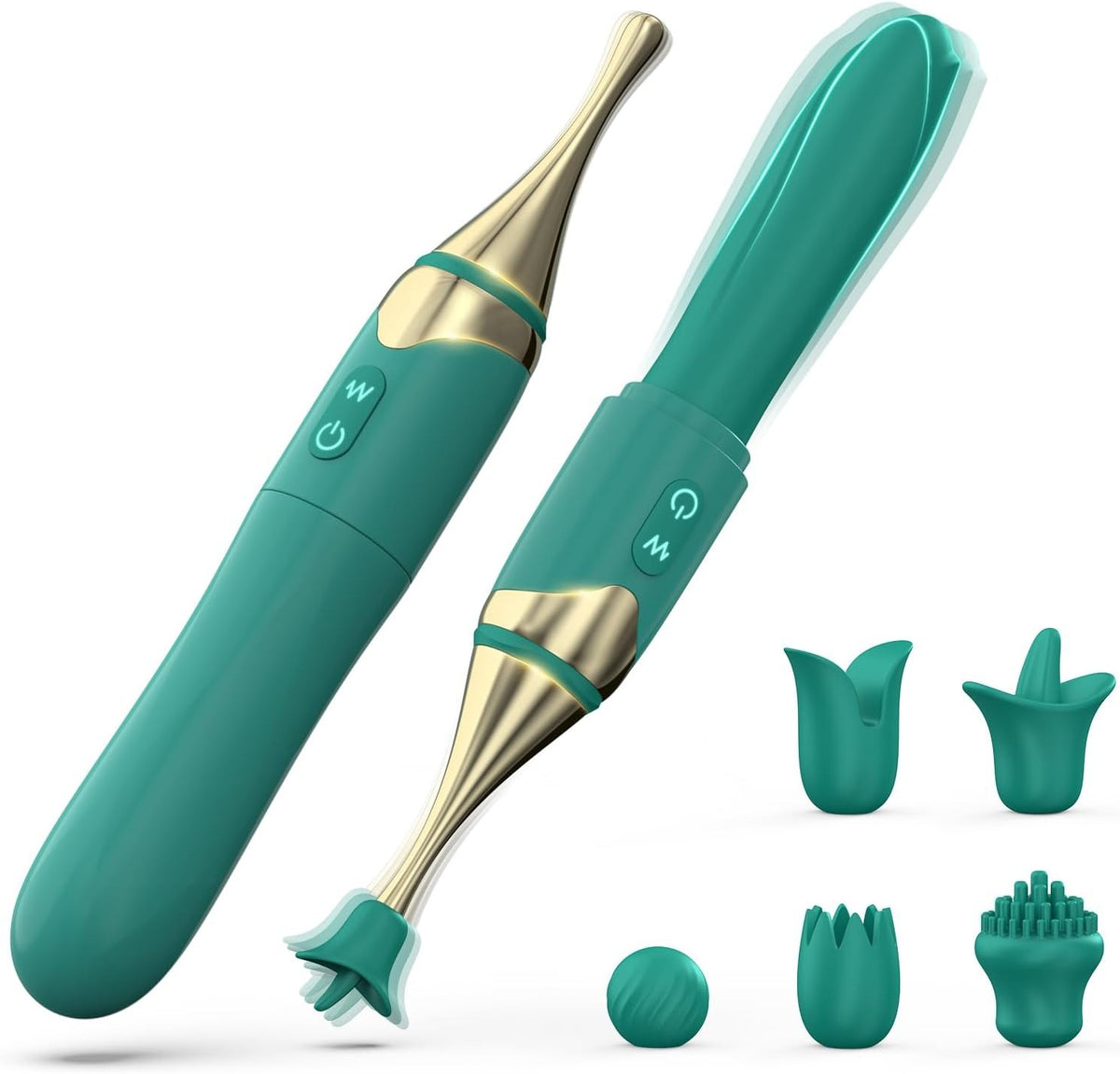 2-in-1 metal and silicone wand vibrator, photo 1