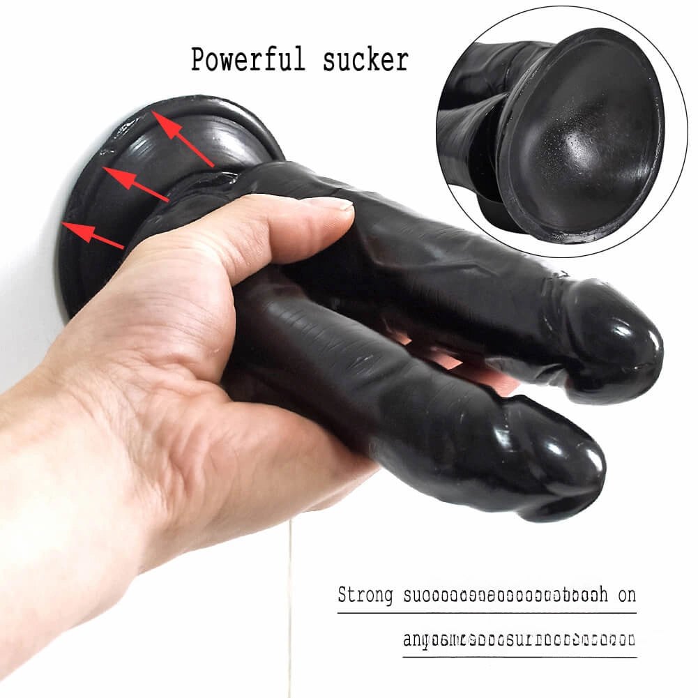 Dual head double dildo with suction base, photo 7