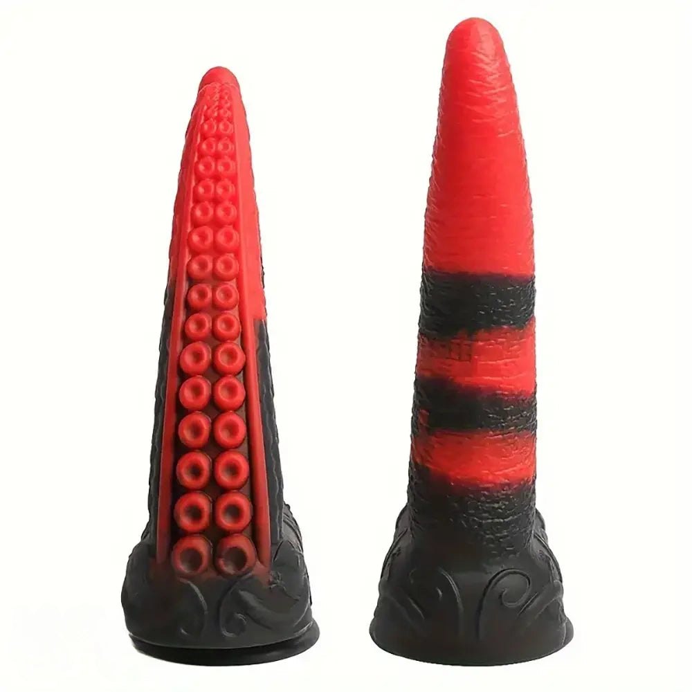 Red and black dual head tentacle fantasy dildo, photo 6