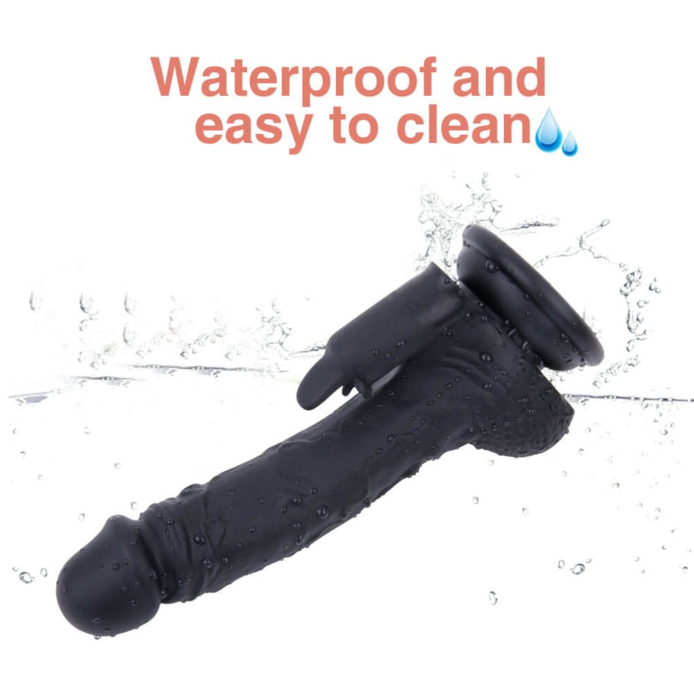 Black fantasy dildo with deep curve, photo 7