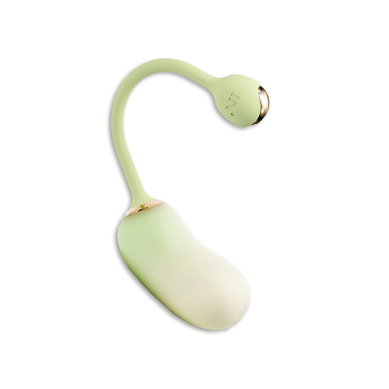 Green dual-layer cashew-shaped egg vibrator