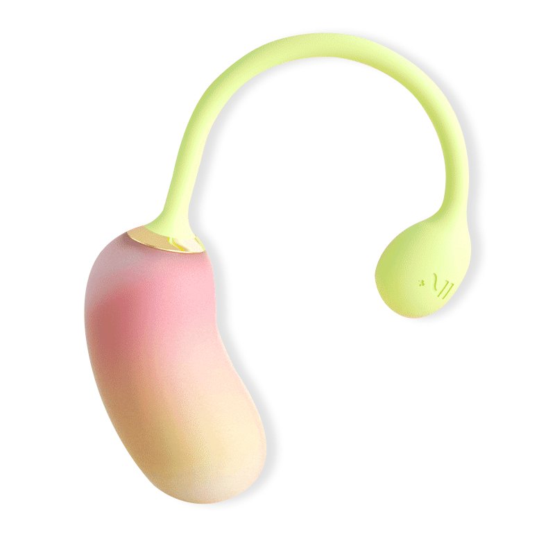 Pink dual-layer cashew-shaped egg vibrator