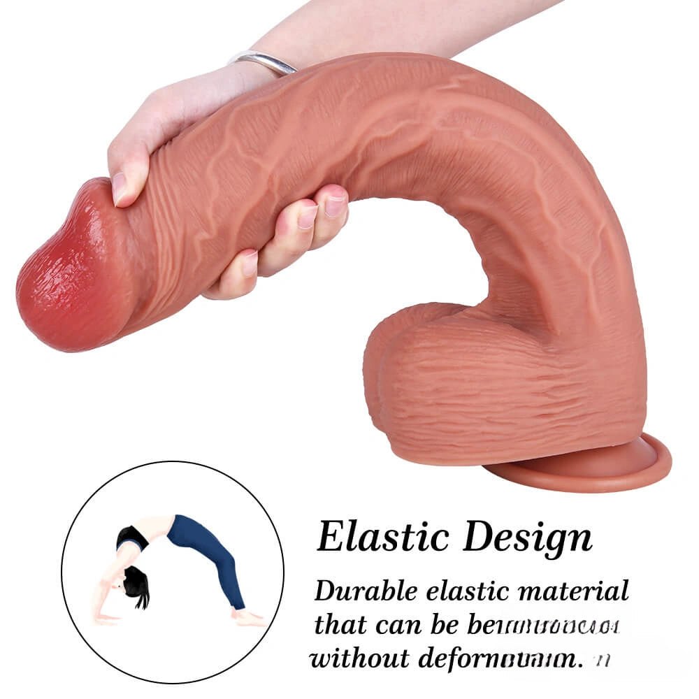 Flesh dual layer suction cup dildo, photo 11