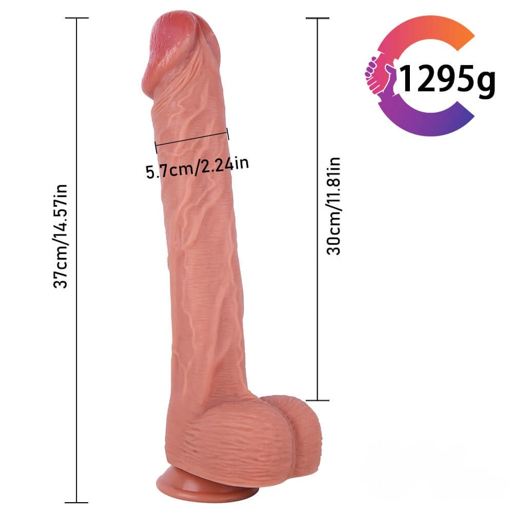 Flesh dual layer suction cup dildo, photo 12