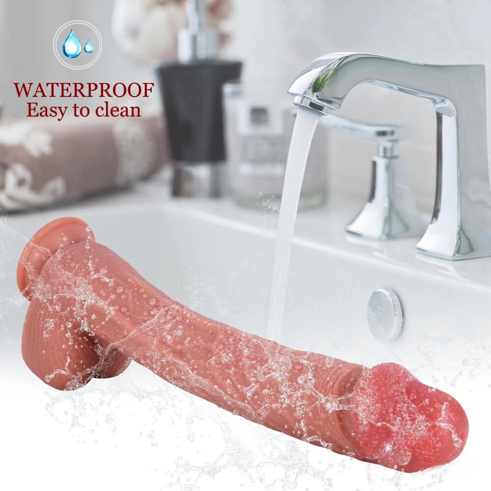 Flesh dual layer suction cup dildo, photo 5