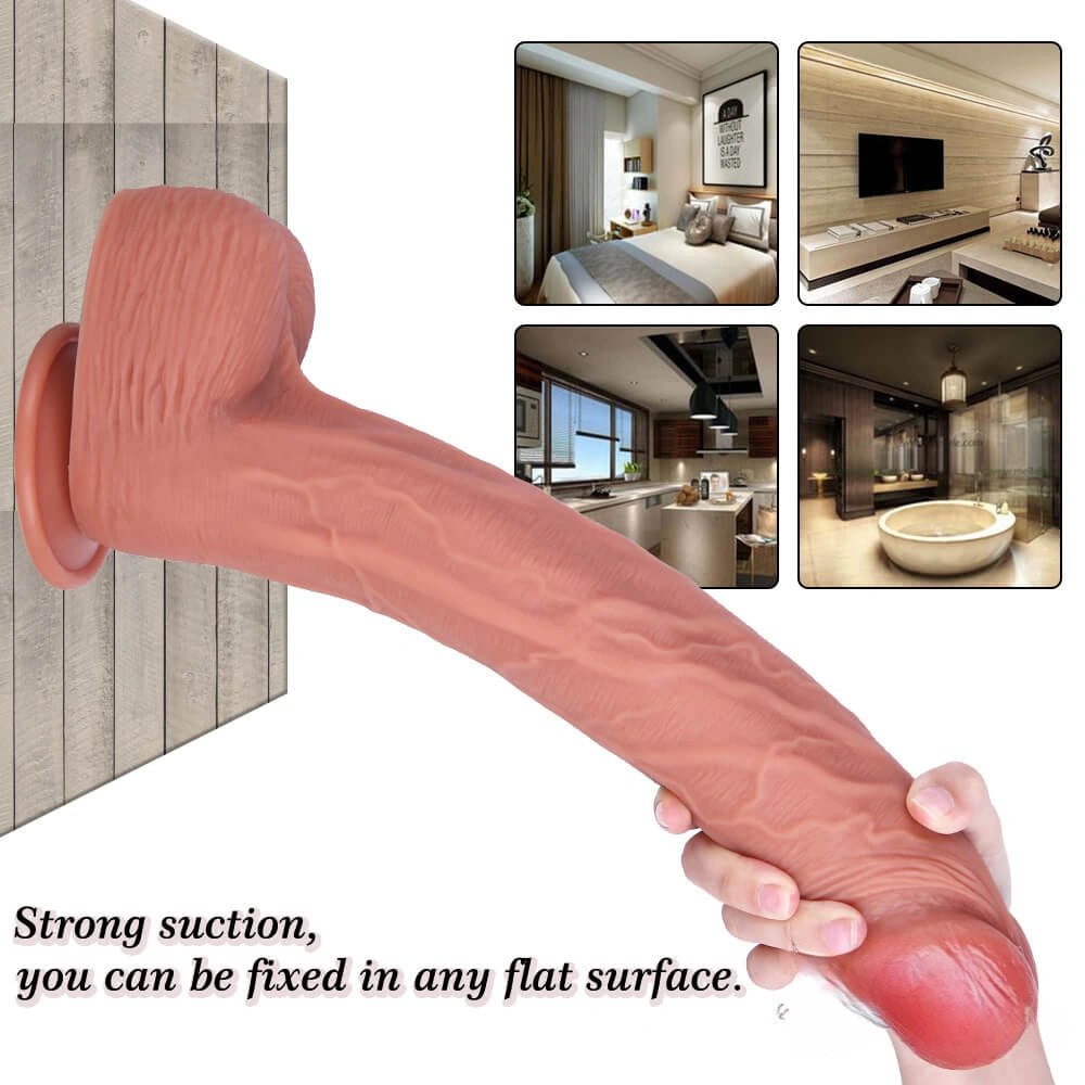 Flesh dual layer suction cup dildo, photo 7