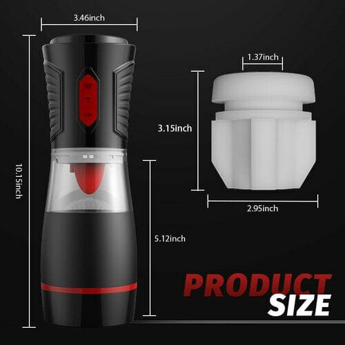 Red and black male masturbator cup, photo 4
