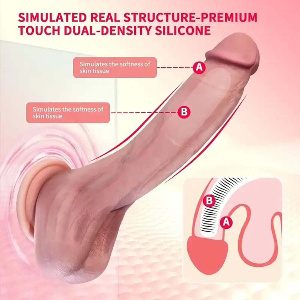 Flesh-tone realistic silicone dildo, photo 2