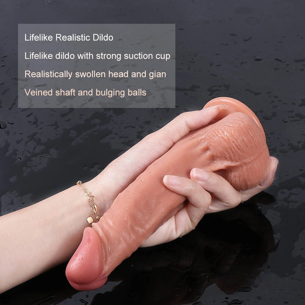 Flesh dual layer realistic dildo, photo 10