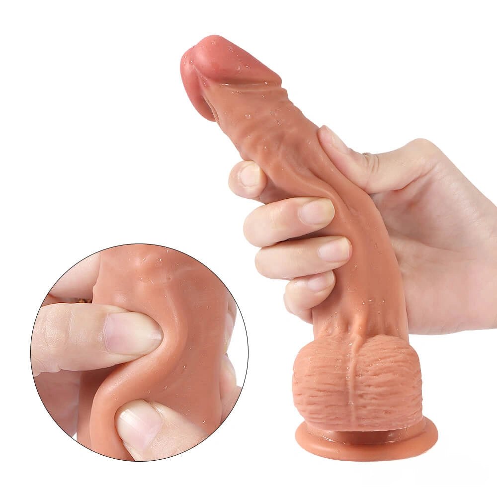 Flesh dual layer realistic dildo, photo 12
