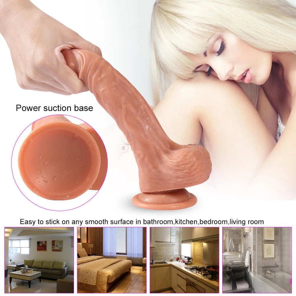 Flesh dual layer realistic dildo, photo 6