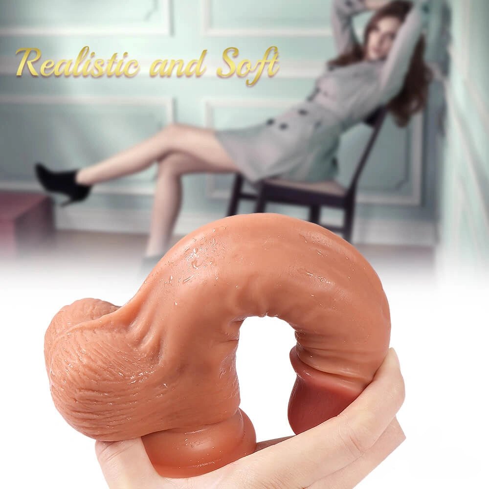 Flesh dual layer realistic dildo, photo 7
