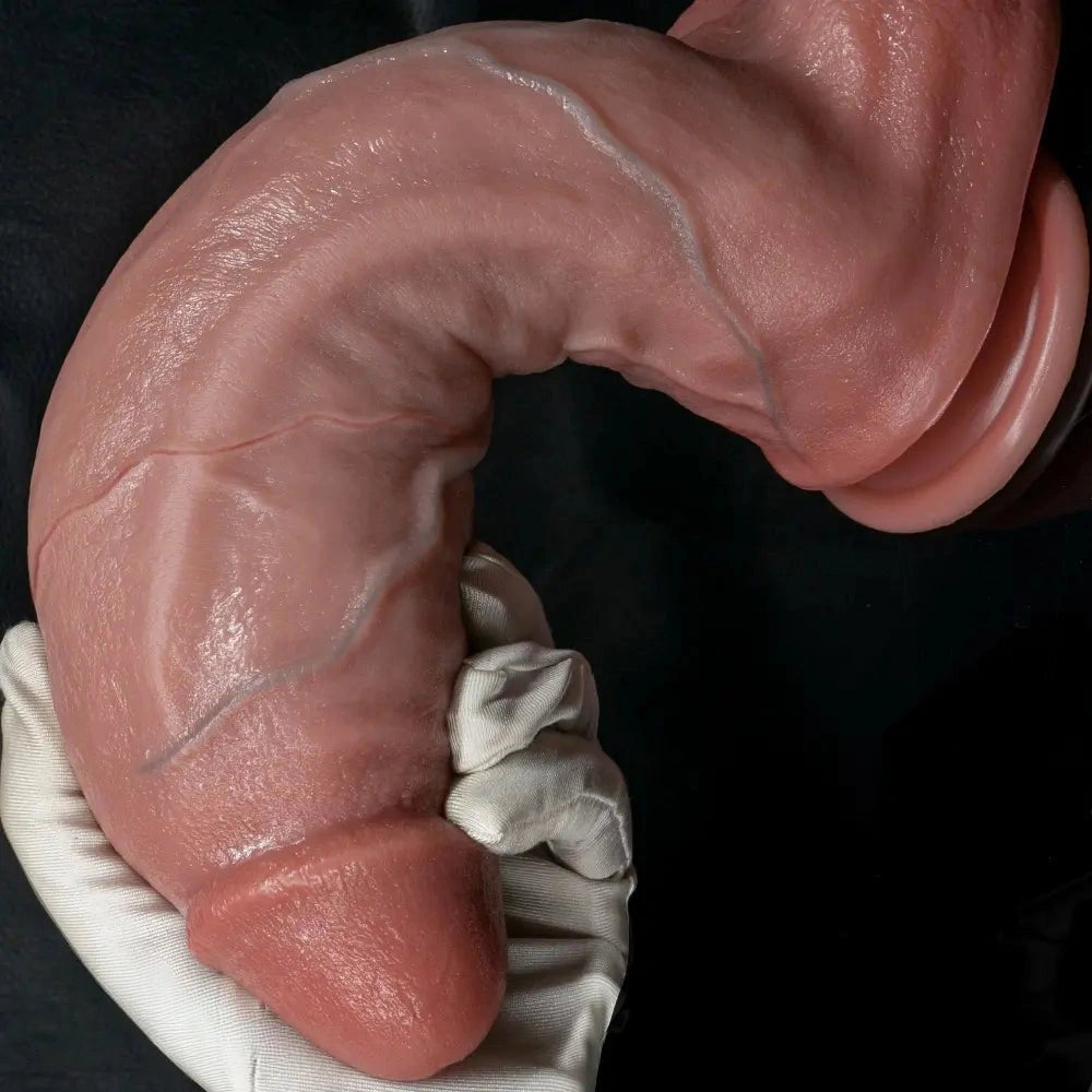 Flesh tone dual layer silicone strap-on dildo, photo 11