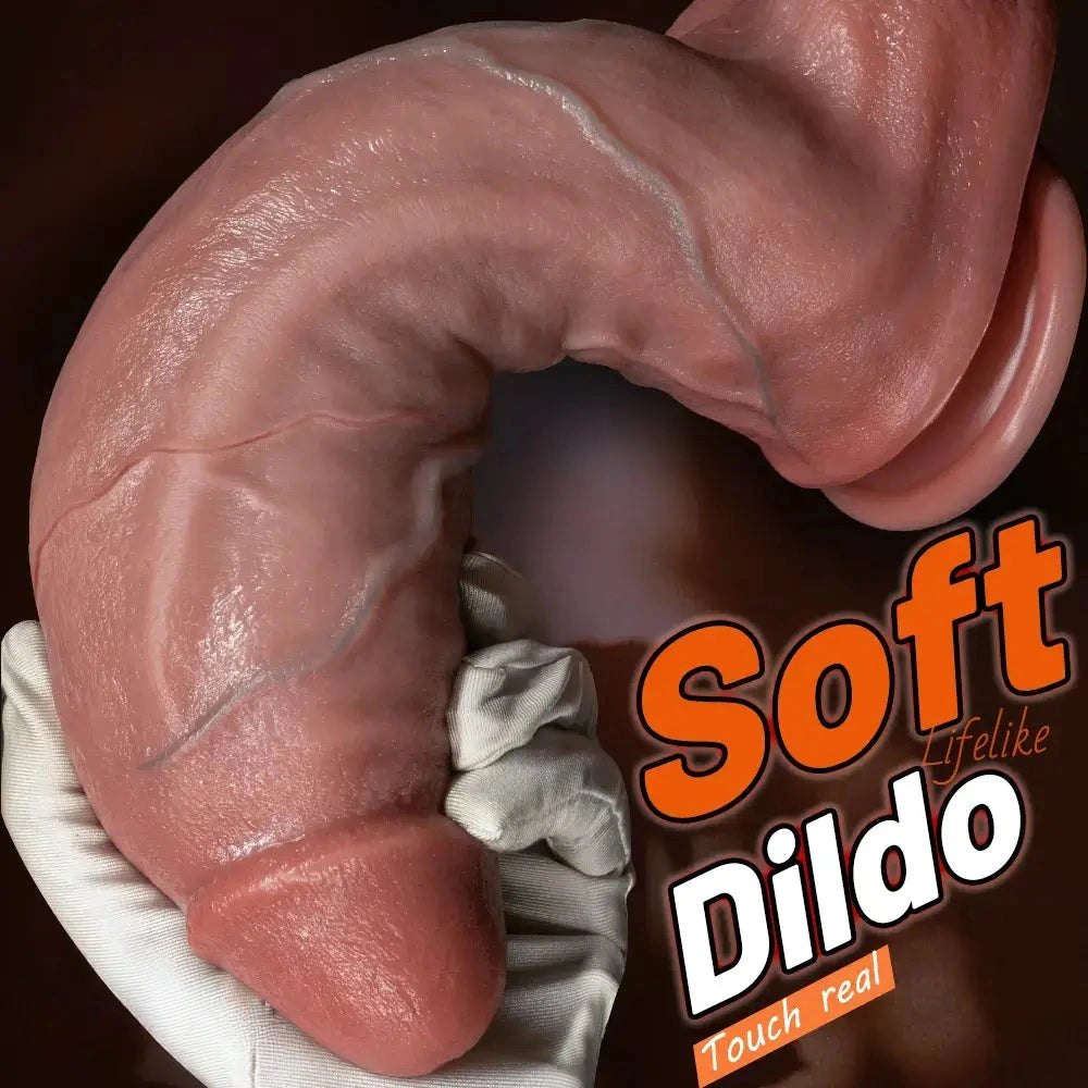 Flesh tone dual layer silicone strap-on dildo, photo 14
