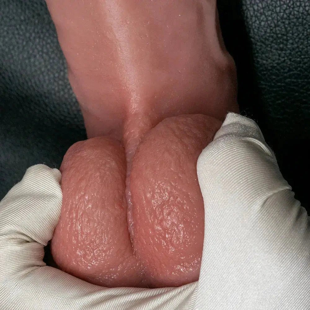 Flesh tone dual layer silicone strap-on dildo, photo 7