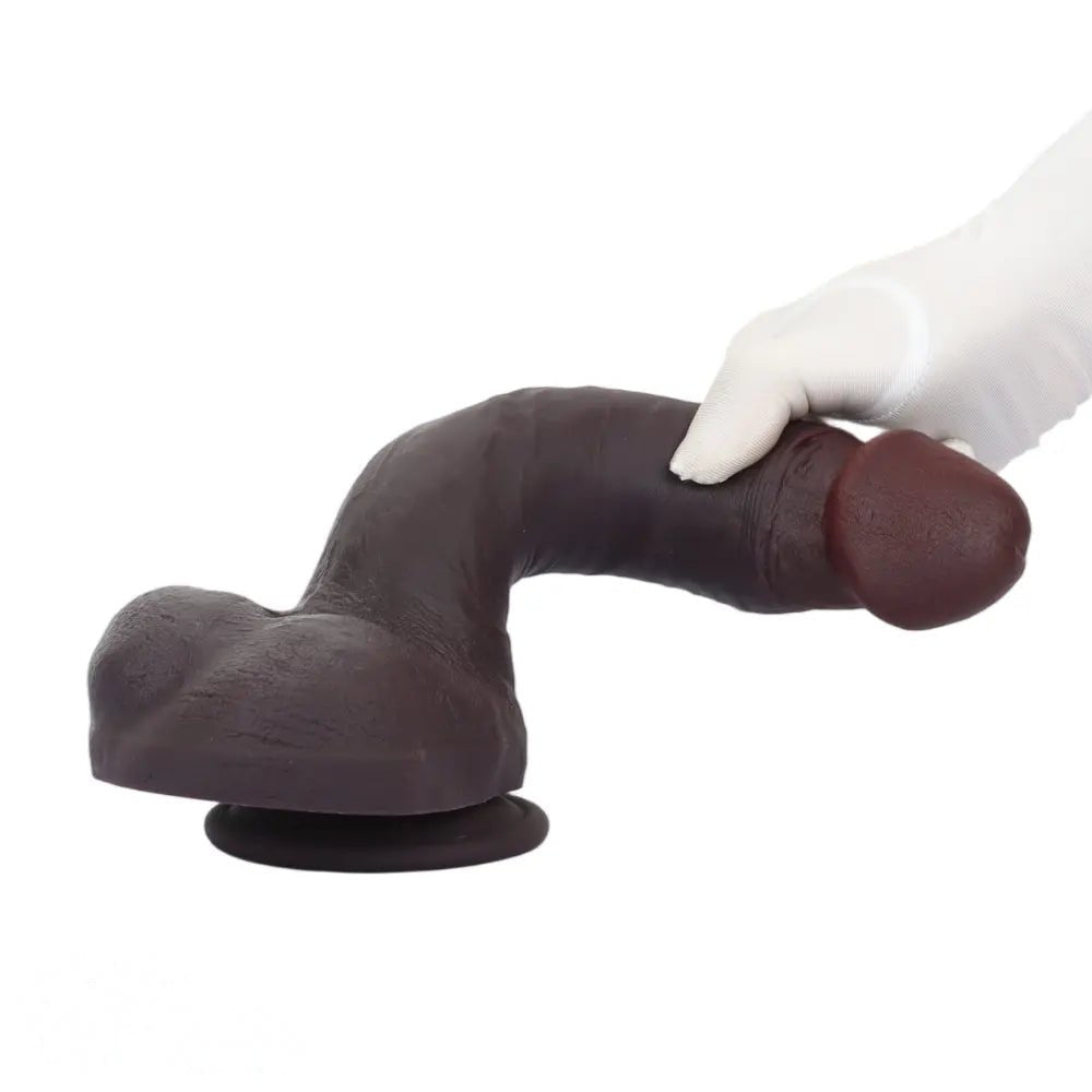 Coffee brown dual-layer suction cup dildo, photo 15