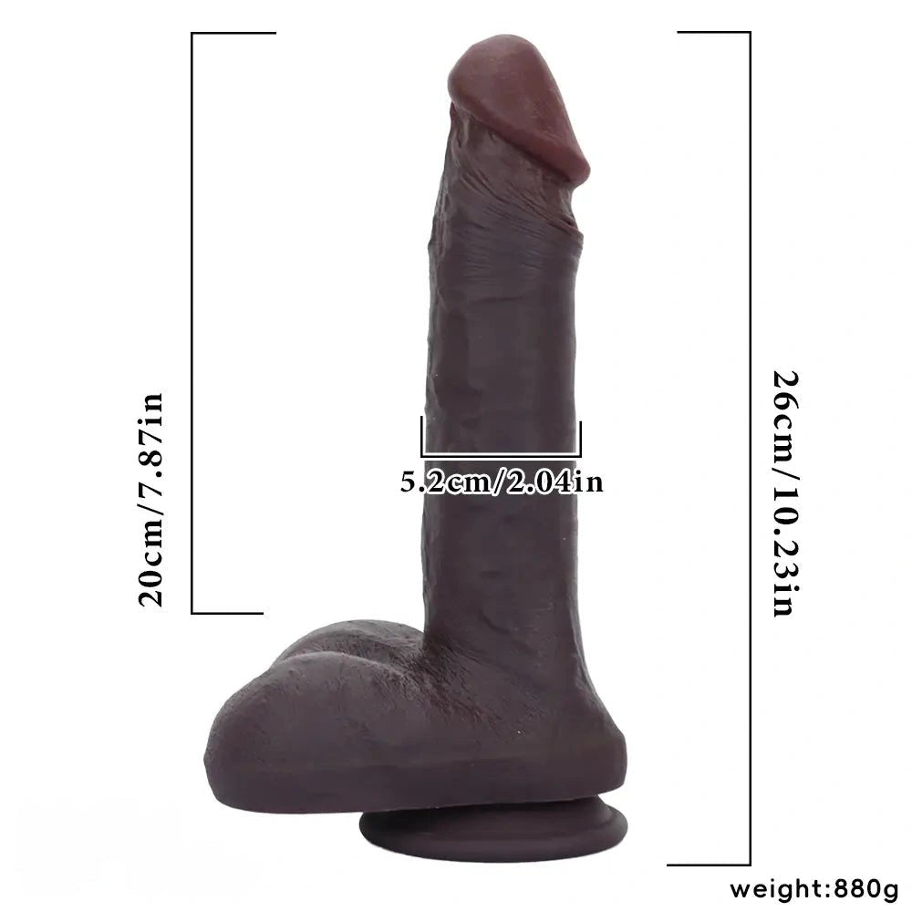 Coffee brown dual-layer suction cup dildo, photo 7