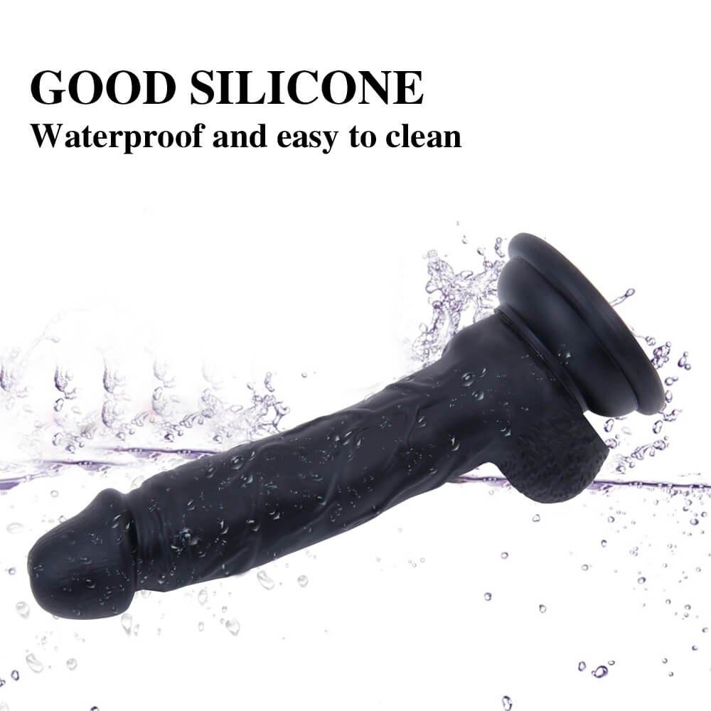 Realistic silicone suction cup dildo with veins, photo 3