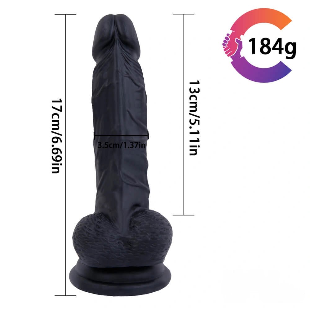 Realistic silicone suction cup dildo with veins, photo 4