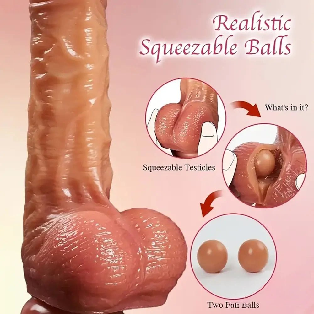 Flesh dual layer sliding skin dildo, photo 3