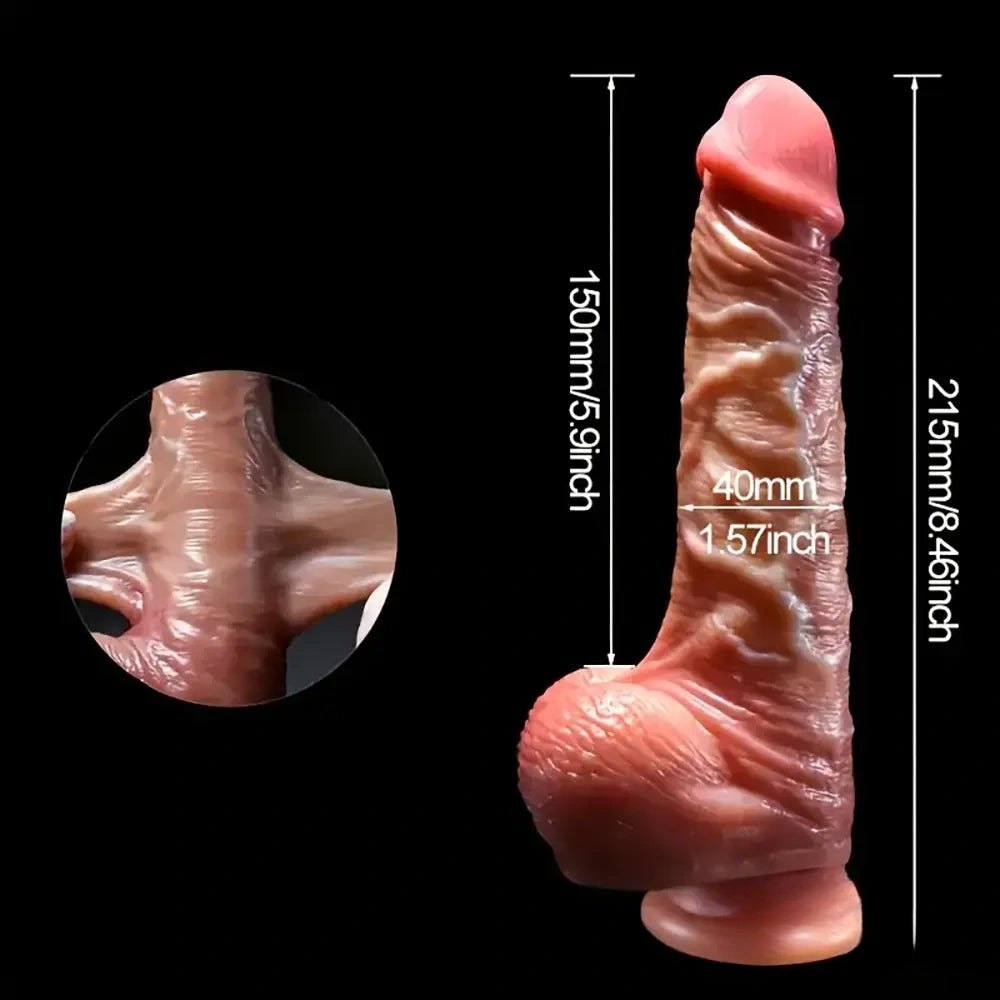 Flesh dual layer sliding skin dildo, photo 5