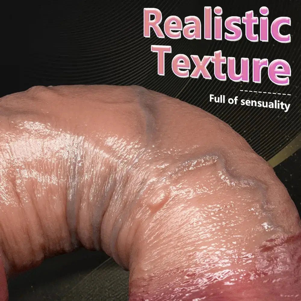 Flesh-tone strap-on dildo with harness base, photo 14