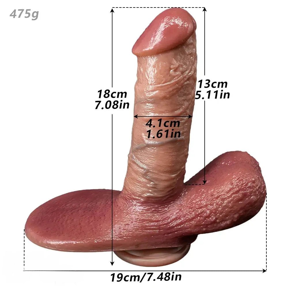 Flesh-tone strap-on dildo with harness base, photo 17